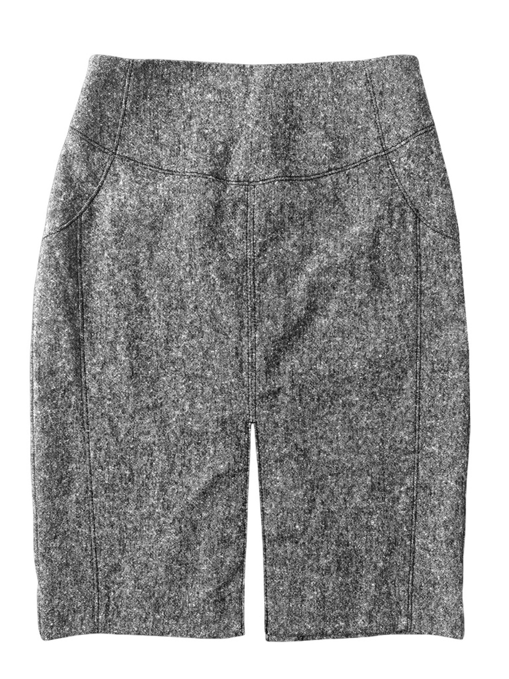 EXPRESS Design Studio Wool Blend Melange Skirt 6 Lined Gray Knee Length Office